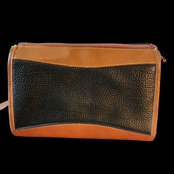 Vintage Leather Crossbody Purse Womens SZ Medium Retro Academia Pebbled Leather - Picture 3 of 7